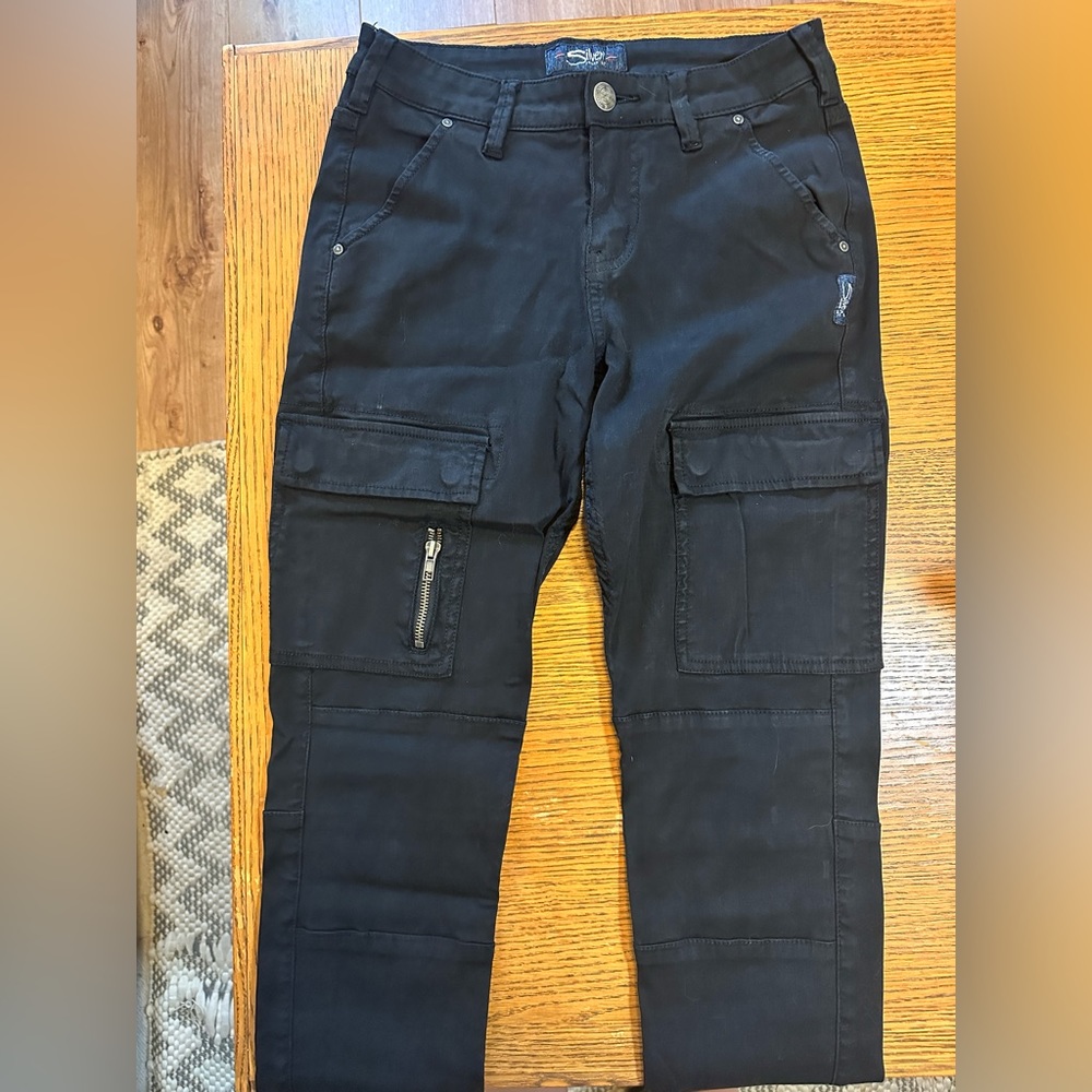 Edgy Silver Jeans Cargo pants